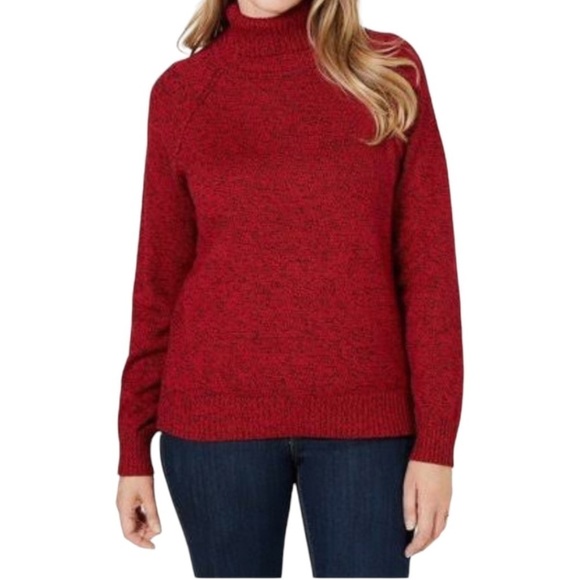 KAREN SCOTT WOMEN'S MARLED COTTON‎ TURTLENECK SWEATER - Picture 3 of 11